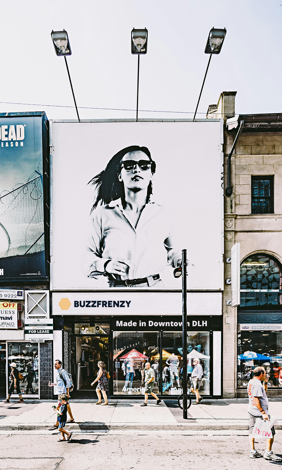 Storefront billboard.